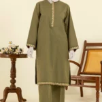 EMBROIDERED WOMEN STITCHED 2PC SUIT - GREEN